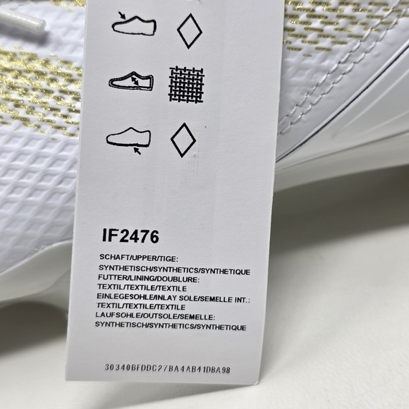 Adidas Adizero Impact MID Football Cleats White Gold IF2476 Men's Size 9 New - Picture 11 of 12
